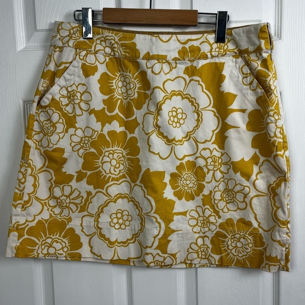 Boden cotton stretch floral boardwalk skirt size 12